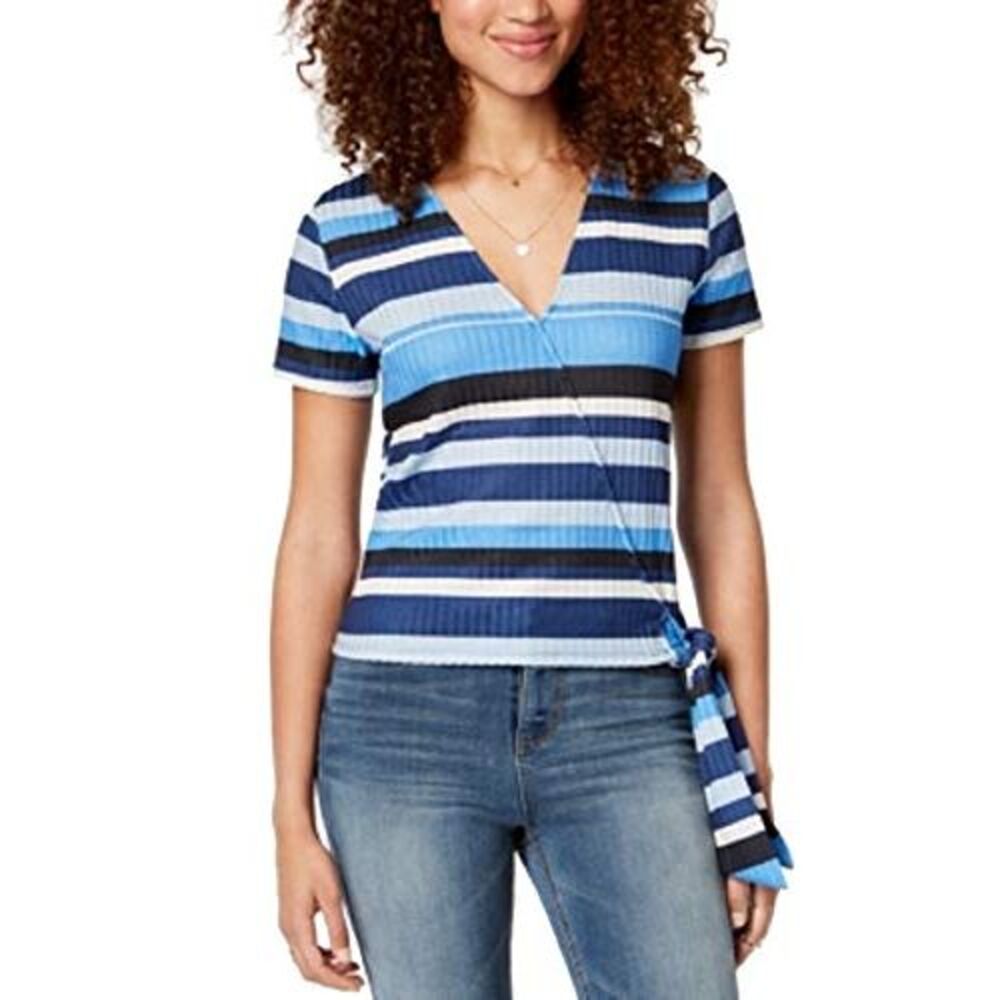 Self Esteem Juniors Striped Wrap Top